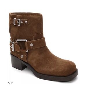 ASH 50mm Texas Suede Boots Women's Size 39 US @ 8.5 424144 Land Moto Boho